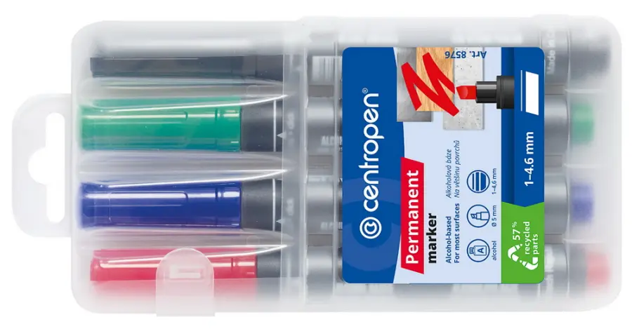 Značkovač nestíratelný 8576/4 sada 4 barvy stopa 1-4,6 mm