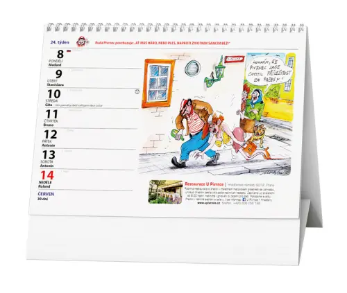 Kalendář stolní Urban 2026 -  Dobijme si baterky s Pivrncem