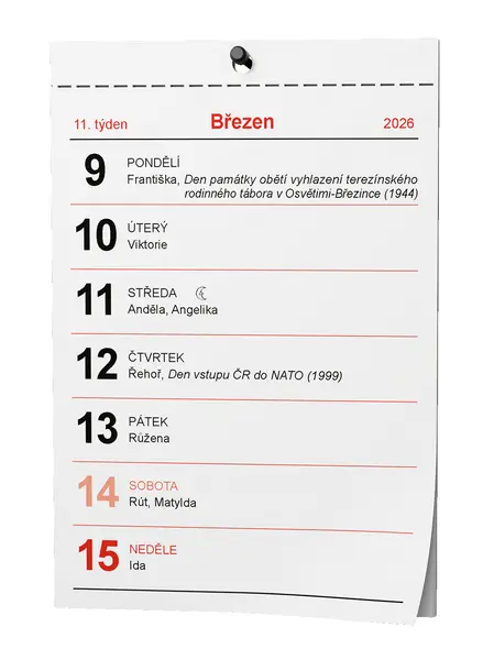 Kalendář nástěnný trhací - A6