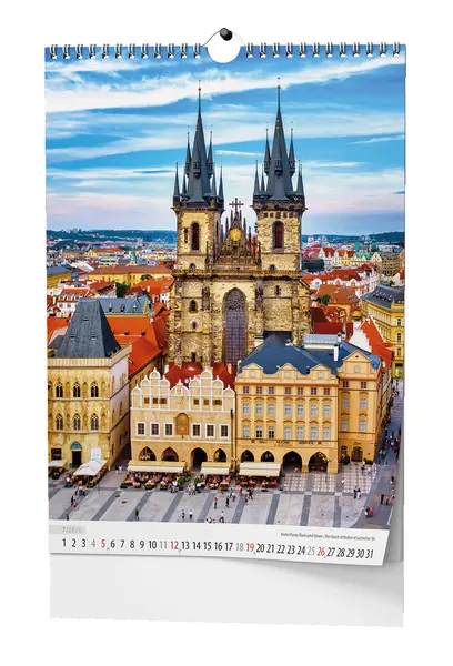 Kalendář nástěnný Praha - A3
