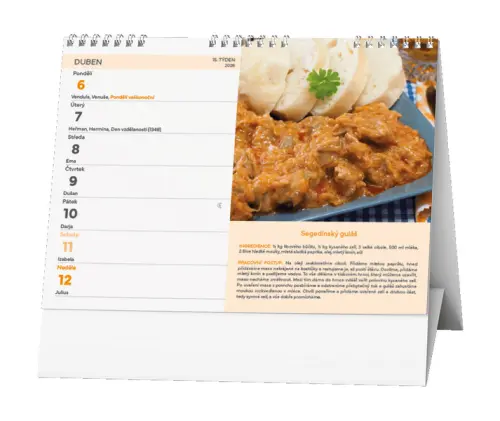 Kalendář stolní České tradiční recepty