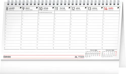 Kalendář stolní Plánovací s evropskými svátky 2026, 25 x 12,5 cm
