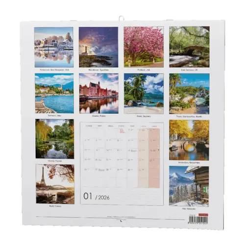 Kalendář nástěnný poznámkový Romantická místa