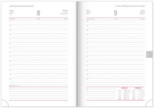 Diář denní Balakon 2026, černý, 15 x 21 cm