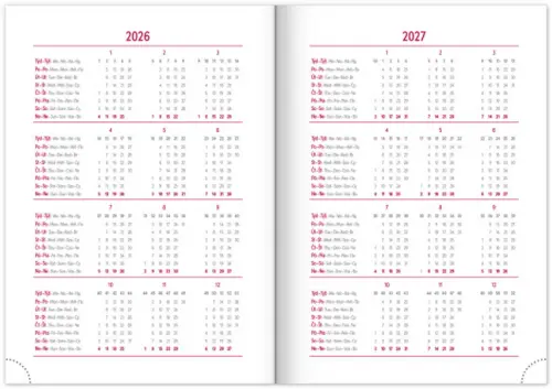 Diář denní Balakon 2026, černý, 15 x 21 cm