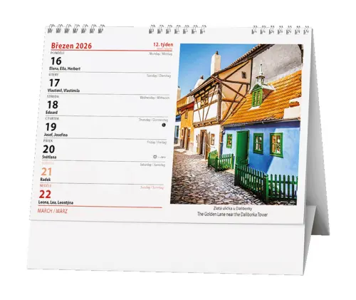 Kalendář stolní Praha