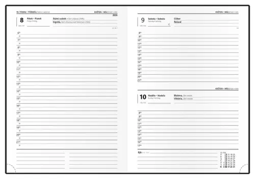 Diář denní - Adam - Balacron - B6 - bordó