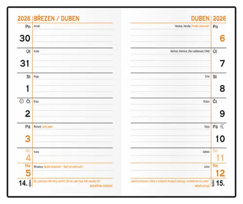 Diář týdenní  - Kamil - Lamino  - Kočky