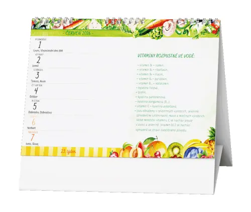 Kalendář stolní Vitaminy a minerály Renaty Raduševy Herber