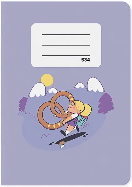 Sešit 534 bezdřevý formát A5 30 listů linkovaný 2 kolmice