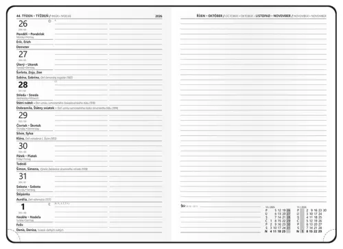 Diář týdenní - Zoro - flexi - A5 - modrá