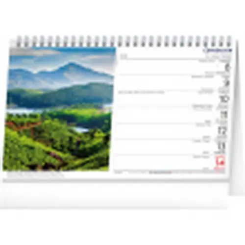 Kalendář stolní Krajina CZ/SK 2026, 23,1 x 14,5 cm