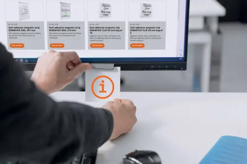 Klip magnetický 60 mm Durafix stříbrný 5 ks