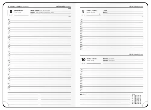 Diář denní - David - Softy - A5 - modrá