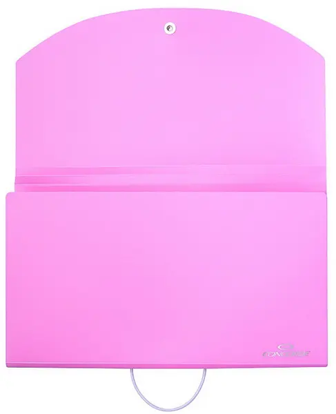 Organizer na dokumenty Concorde s gumou DL 13 kapes pastelově růžový