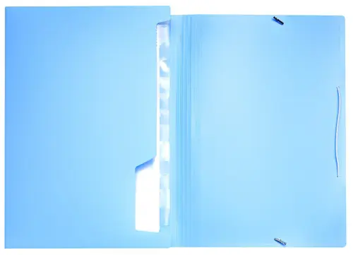 Organizer na dokumenty Concorde s gumou A4 13 kapes pastelově modrý