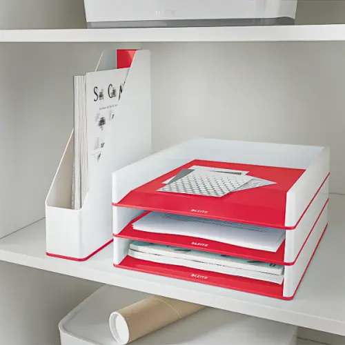 Stojan na časopisy Leitz WOW dvoubarevný červený