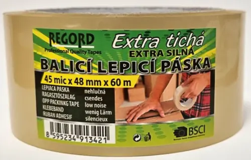 Balící páska nehlučná transparentní 48 mm x 60 m