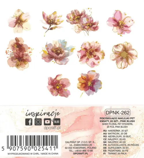 Samolepky foliové DPNK-262 Pink blush DP