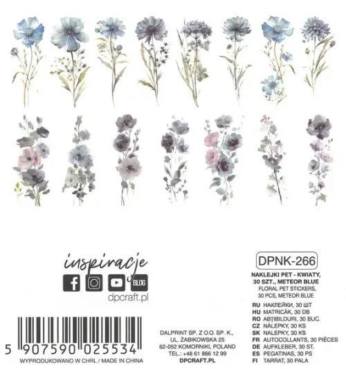 Samolepky foliové DPNK-266 Meteor blue DP