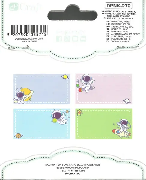 Samolepky papírové na rolce DPNK-272 etikety DP