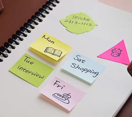 Bloček samolepící Stick'n by Hopax, 38x51mm, mix pastel. barev,  4 x 50 lístků v bločku