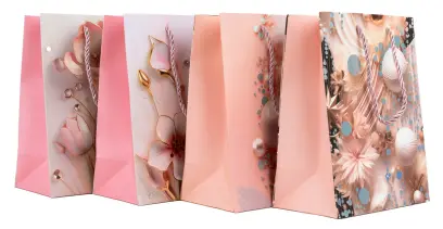 Taška papírová M LUX mix č.61 180x230x100 mm