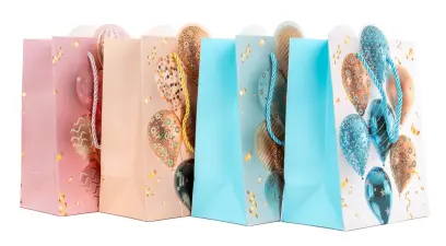 Taška papírová M LUX mix č.67 180x230x100 mm