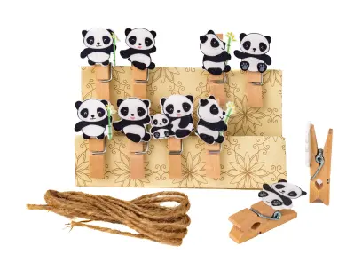 Kolíčky dekorační Shapes 13 panda