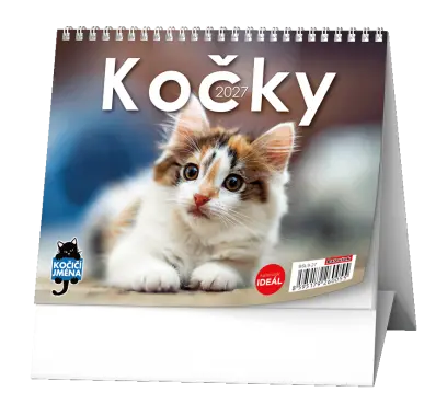 Kalendář stolní IDEÁL - Kočky /s kočičími jmény/
