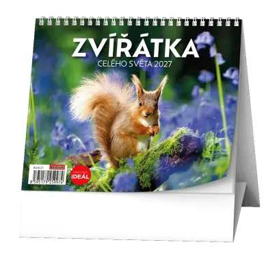 Kalendář stolní IDEÁL - Zvířátka z celého světa