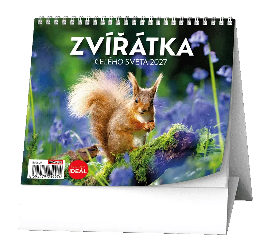 Kalendář stolní IDEÁL - Zvířátka z celého světa