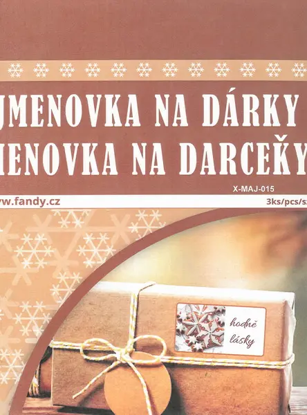 Jmenovky na dárky XMAJ-015