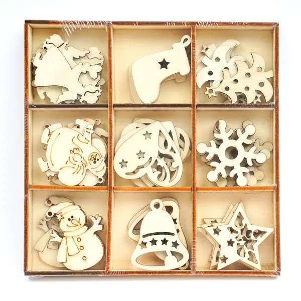 Ozdoba dřevěná 45 ks Craft 01