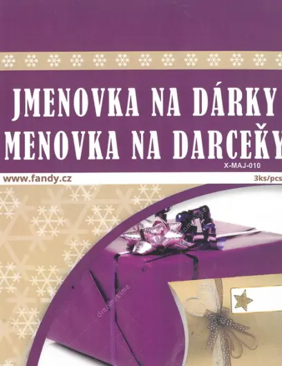 Jmenovky na dárky XMAJ-010