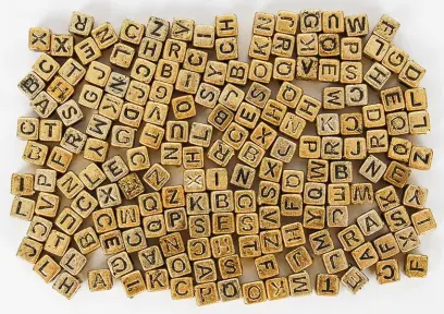 Korálky ABC 04 zlaté