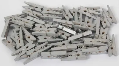 Kolíčky dekorační Color 02 stříbrné