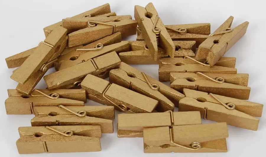 Kolíčky dekorační Color 21 zlaté