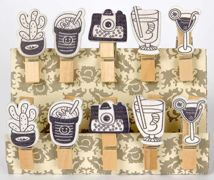 Kolíčky dekorační Shapes 09 retro