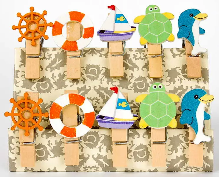 Kolíčky dekorační Shapes 11 plachetnice