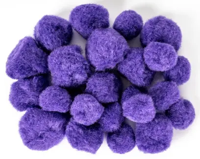 Bambulky akrylové mix 11 fialové