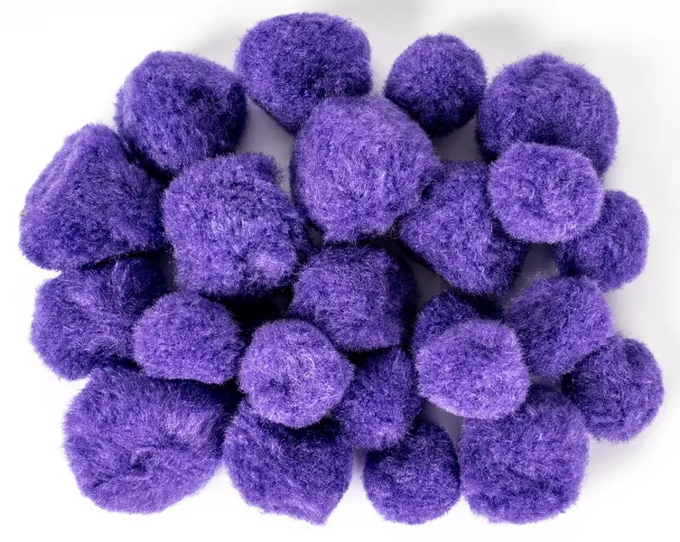 Bambulky akrylové mix 11 fialové