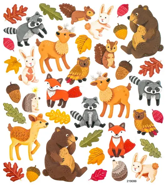 Samolepky papírové DPNK-110 lesní zvířátka DP
