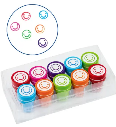Razítka Faces smile 10 ks