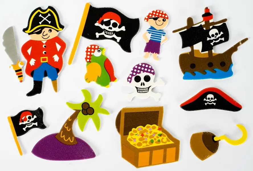 Samolepky pěnové 26 piráti