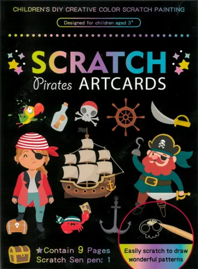 Obrázek škrabací Mark 9 ks 02 pirát