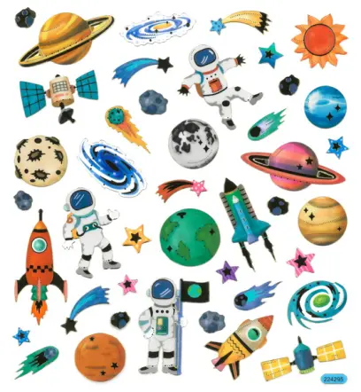 Samolepky papírové DPNK-130 kosmos DP