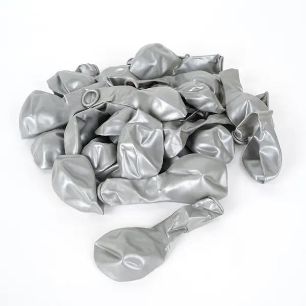 Balonky Metal 02 50 ks stříbrné