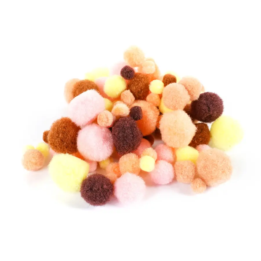 Bambulky akrylové mix Nude