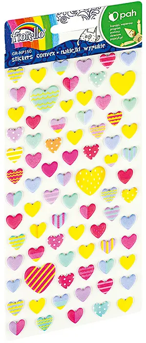 Samolepky plastické GR-NP150 srdce